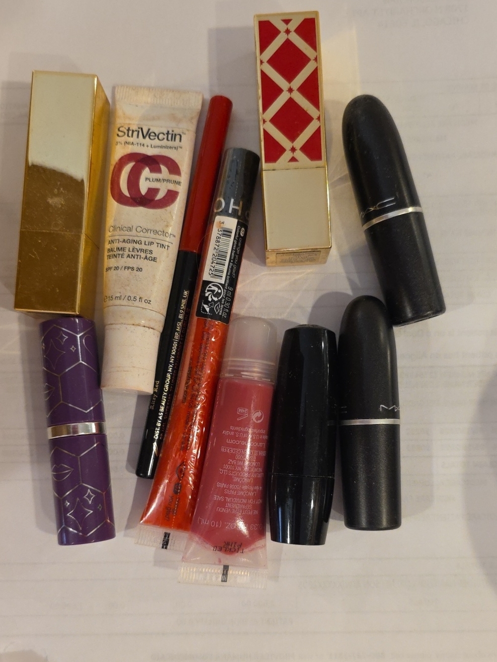 Assorted Lipstick Bundle Of Classic Tubes and Pink-Red, And Brown Shades. Set #3